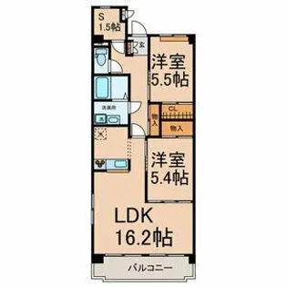 メゾンプチシャトー出口A館【A201号室】の間取り