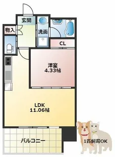 プレジオ荒本新町【5階】の間取り