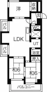 ユニバースビル【5階】の間取り