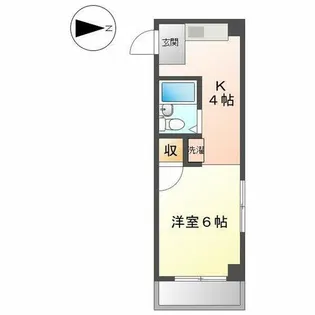 外山ハイツ【203号室】の間取り