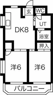 シャトーレ黒川【1階】の間取り