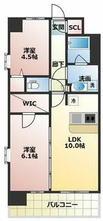 スプランディッド梅田グランノース【8階】の間取り