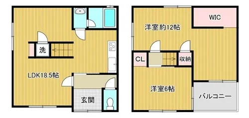 大阪府堺市東区西野【一戸建】の間取り