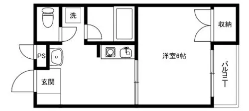 レジデンス摂津【205号室】の間取り