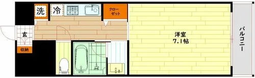 エイペックス梅田東Ⅱ【8階】の間取り