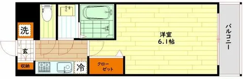 エスリード大阪梅田リュクス【7階】の間取り