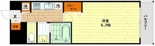 プレサンス梅田東ディアロ【4階】の間取り