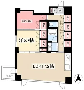 LaSante葵【10階】の間取り