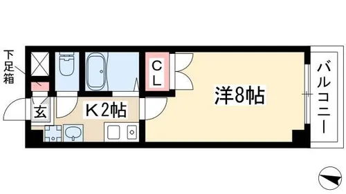 メゾン・ド・ミュゼ【403号室】の間取り