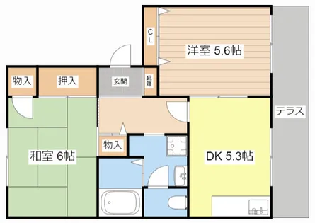 プロスパ葵【101号室】の間取り