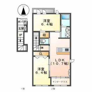 リヤン【2階】の間取り