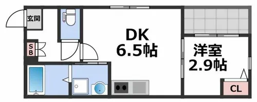 ハーモニーテラス東中川【1階】の間取り