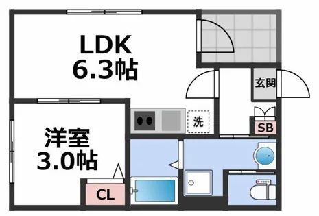 ハーモニーテラス東中川【1階】の間取り