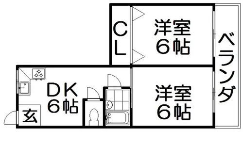 シャンテー御殿山【9階】の間取り