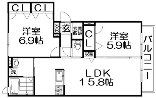 シャーメゾン高倉【3階】の間取り