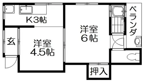 MAYUMIハイツ枚方11番館【2階】の間取り