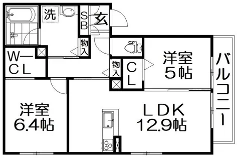 シャーメゾンクレール【3階】の間取り