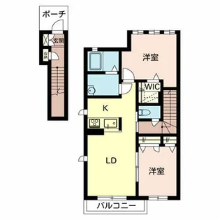メゾン・ド・ソレイユ【0202号室】の間取り