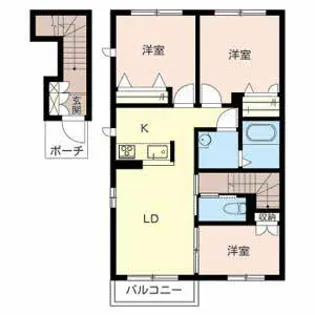 シャーメゾン青山北【0201号室】の間取り