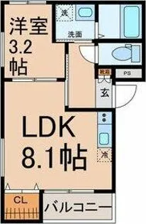 オウルージュ鶴里駅前【2階】の間取り