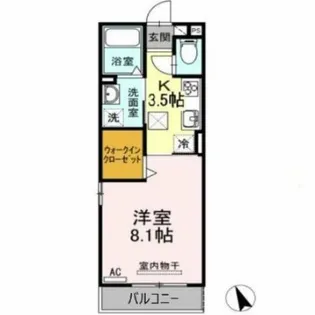 スカイハウス(羽根町)【203号室】の間取り