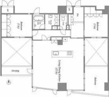 LaSante葵【13階】の間取り