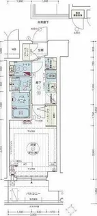 エステムコート名古屋新栄Ⅱアリーナ【4階】の間取り