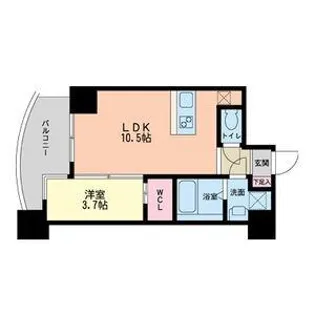 セレニテ本町グランデ【205号室】の間取り