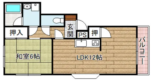 ハイバレーマンション【1階】の間取り