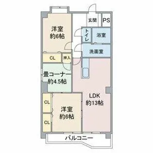 レジデンス栄光【3階】の間取り