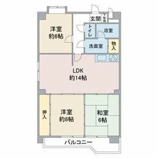 レジデンス栄光【4階】の間取り