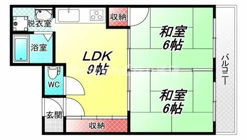 エメラルドマンション【4階】の間取り