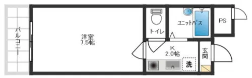 ウェルシーコート高槻【2階】の間取り
