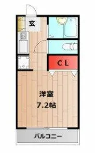 エントピアくるみ【102号室】の間取り