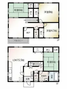 福岡県福岡市東区箱崎3丁目【一戸建】の間取り
