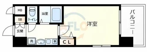 エスリード東梅田【7階】の間取り
