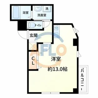 シンエイアド中央大通りビルディング【7階】の間取り