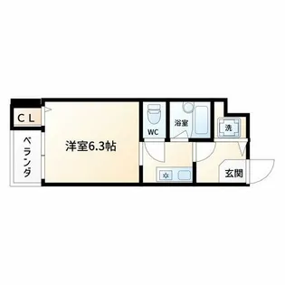 ベルシモンズ大阪港【6階】の間取り