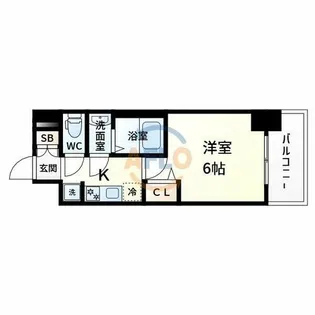 プレサンス東三国エンブレイス【5階】の間取り