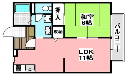 ガーデンハイツ【2階】の間取り