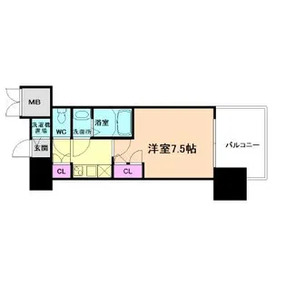 スワンズシティ新大阪プライム【10階】の間取り