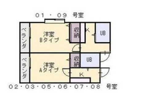 シエスタ姫路【2階】の間取り