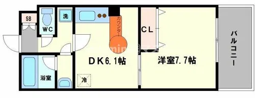 エステムプラザ大阪セントラルシティ【2階】の間取り