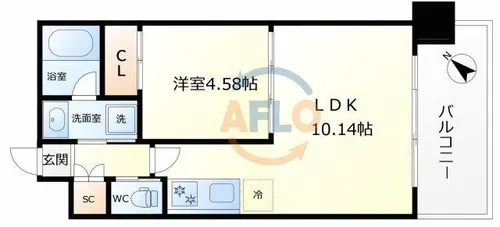 プレジオ阿波座【15階】の間取り