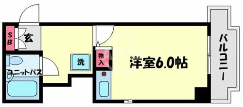 ハイツオークラ靭公園【3階】の間取り