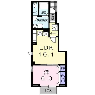 ミニヨン サン コート【1階】の間取り