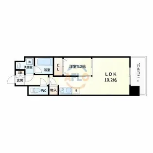 パークレジデンス江坂【3階】の間取り