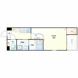 ハーモニーテラス江坂【1階】の間取り