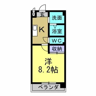 ラフィネ鯉江本町【104号室】の間取り