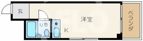 シャンクレール南堀江【6階】の間取り